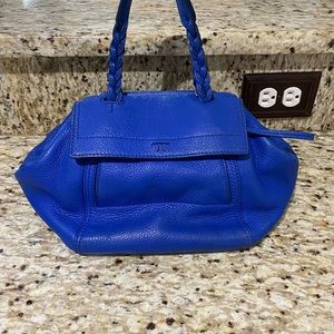 Royal blue Half-Moon Tory Burch Satchel